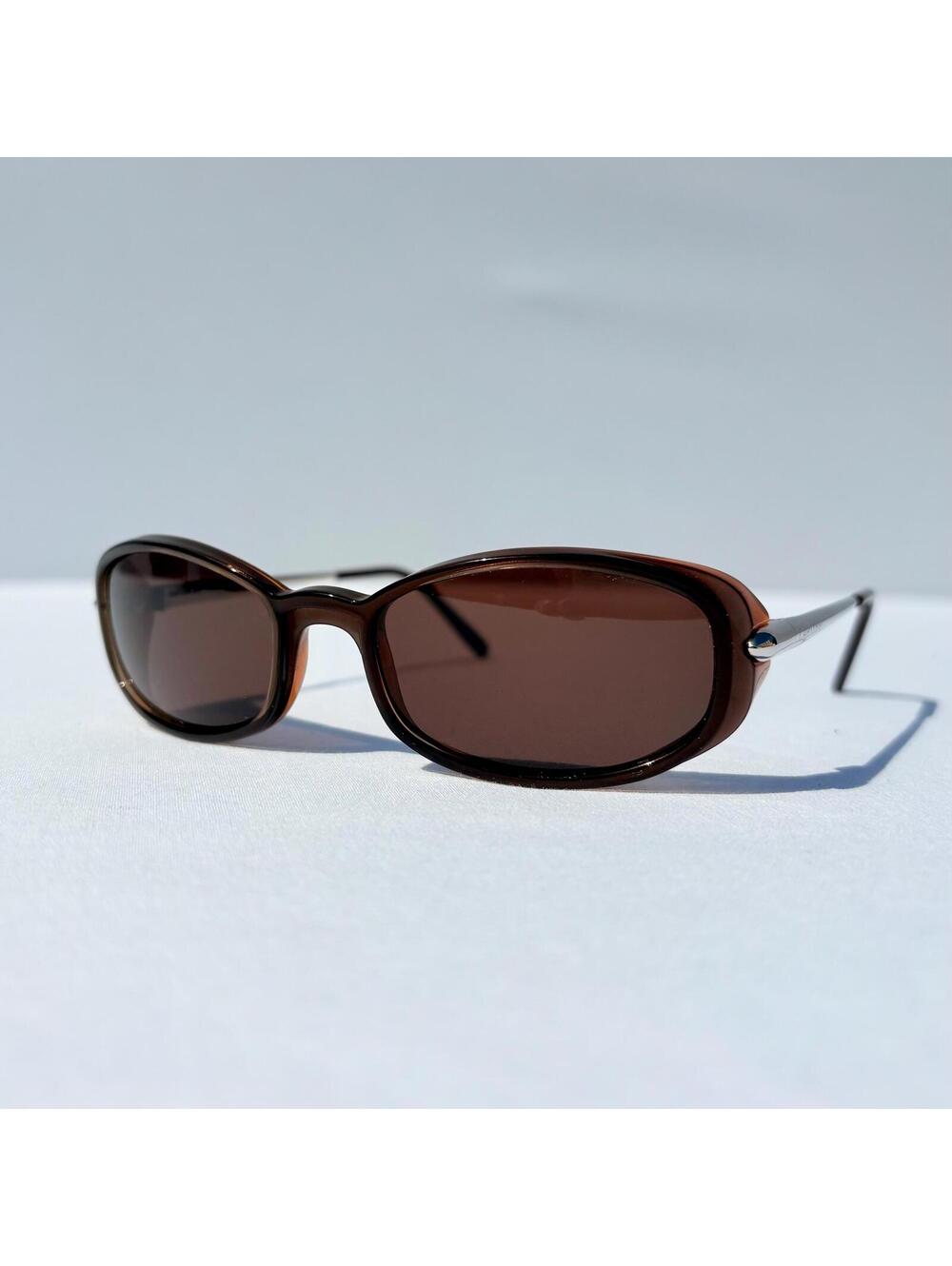 Vintage 90s Cartier Sunglasses Two-tone Brown Rounded Rectangle Frames